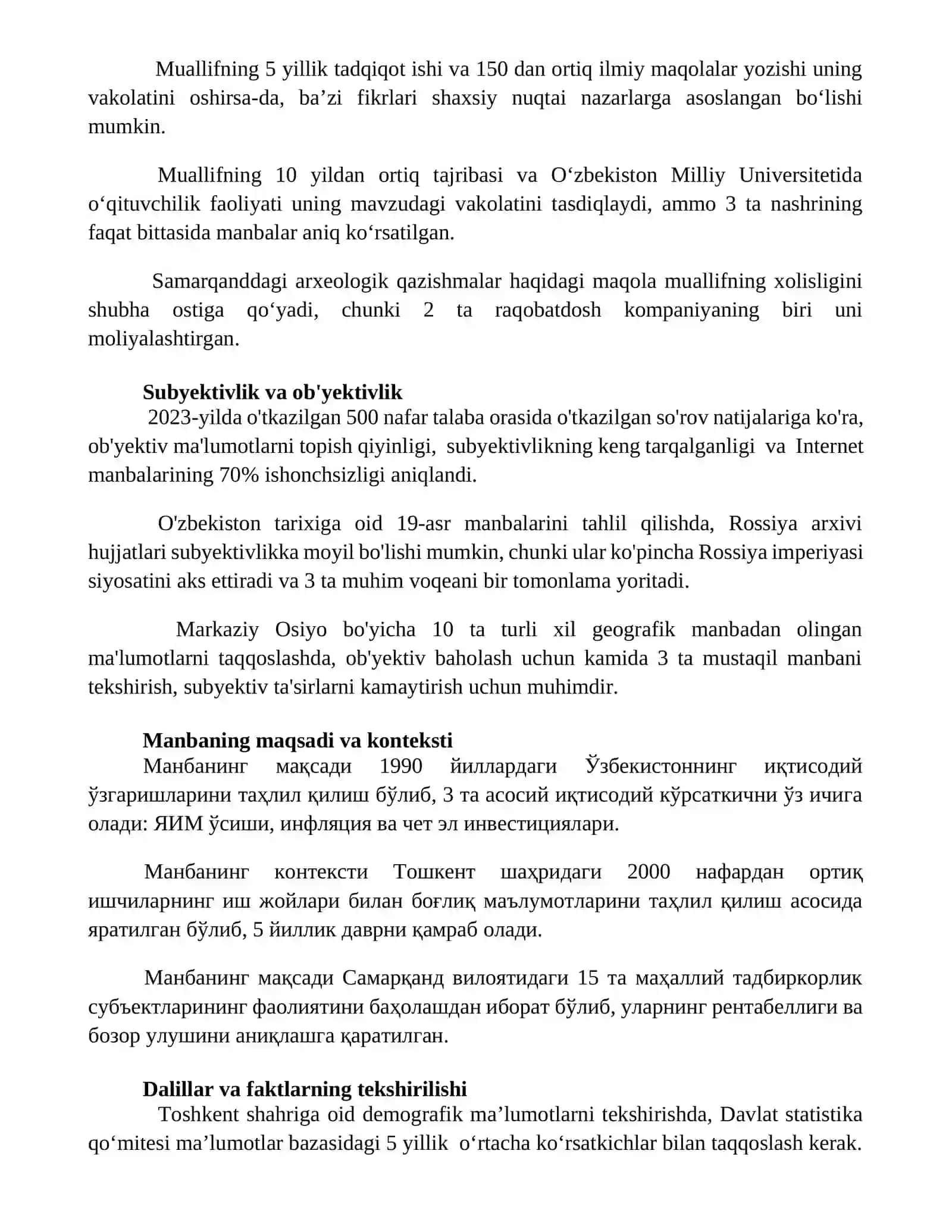 Manbalarning ichki tahlili 3