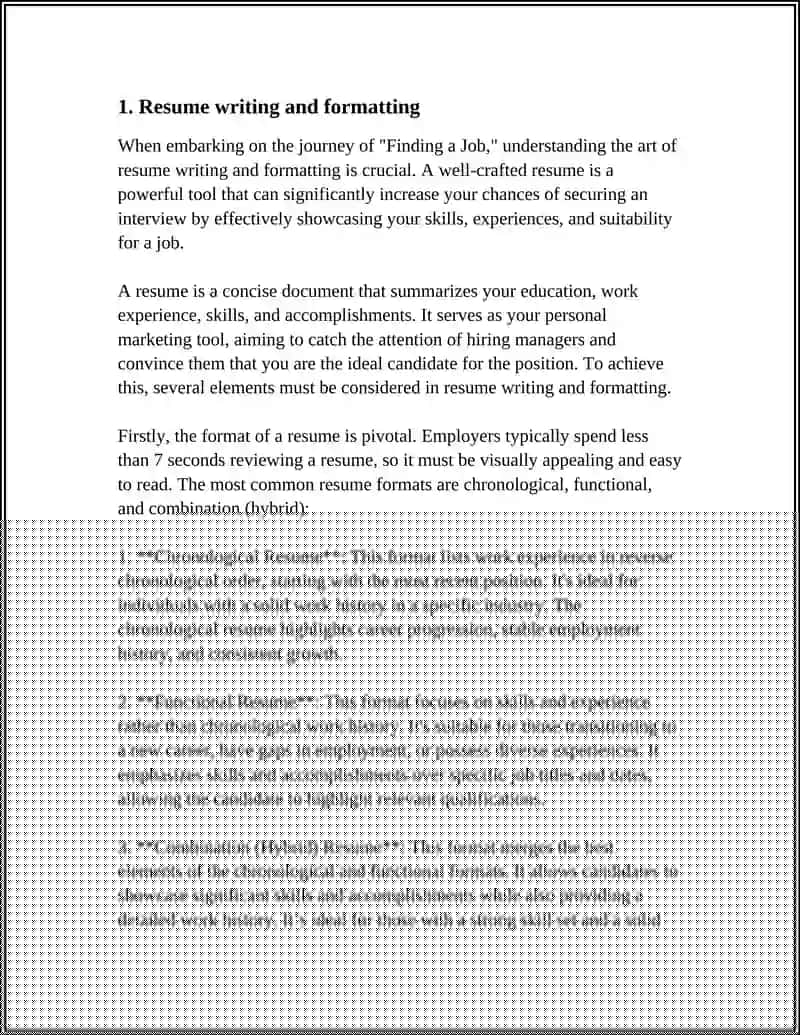 Resume Writing and Formatting Guide 3