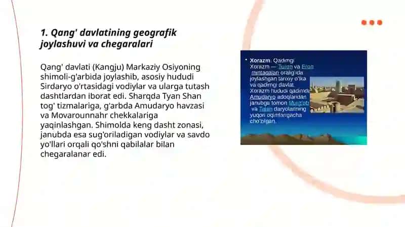 Qang' va davan davlati tarixiy geografiyasi 3
