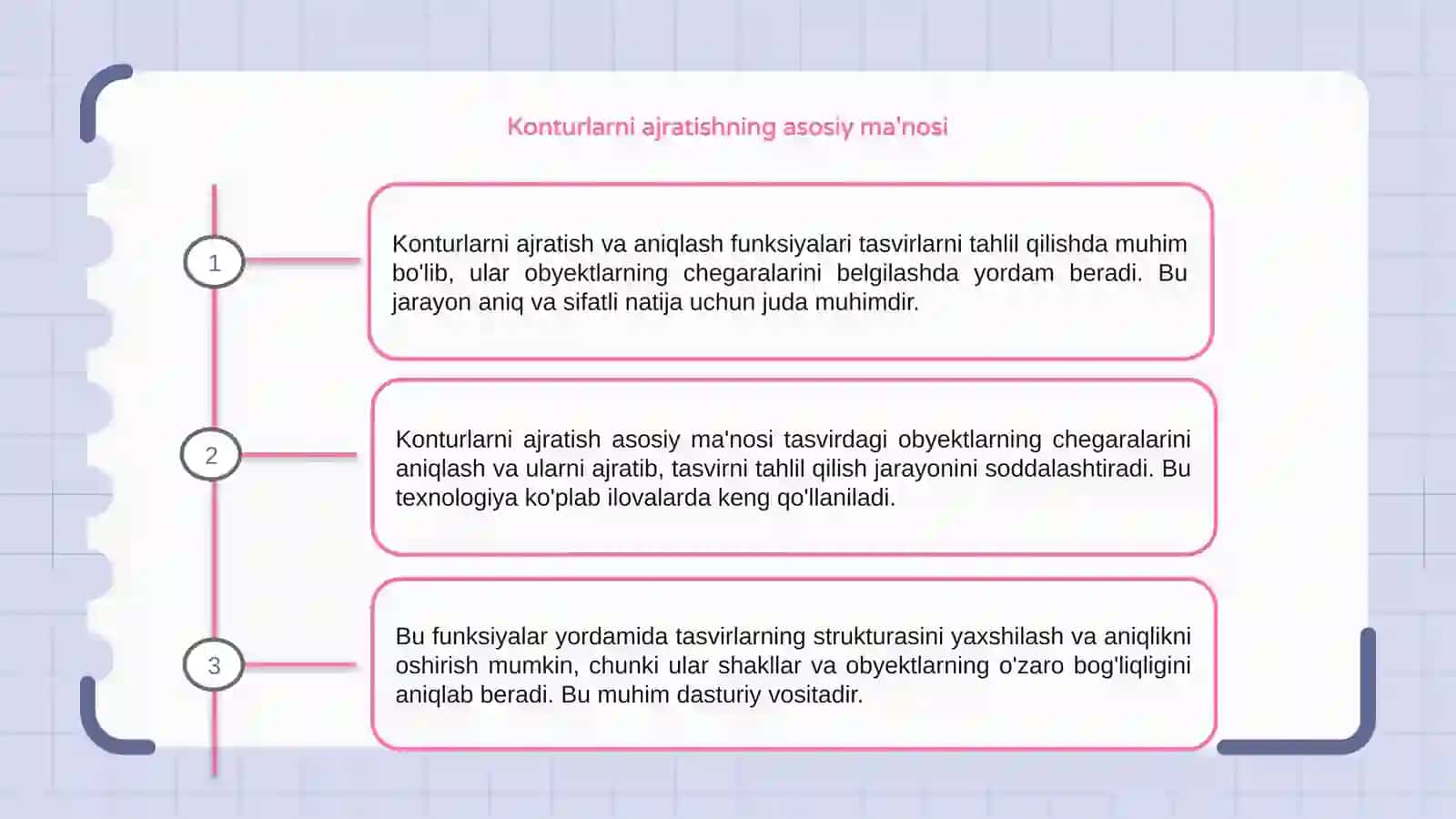 Konturlarni ajratish va aniqlash funksiyalari 3