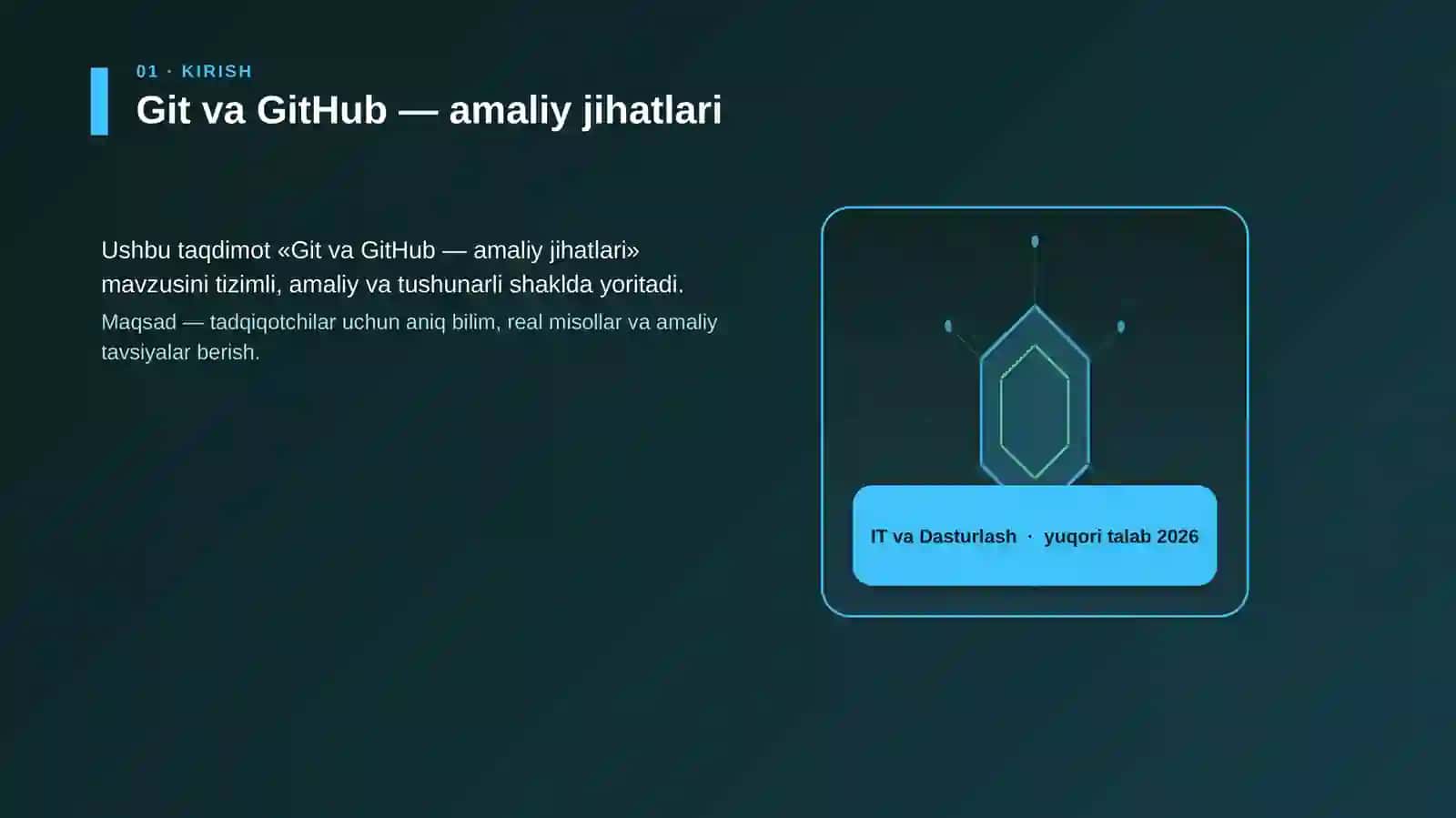 Git va GitHub — amaliy jihatlari 3