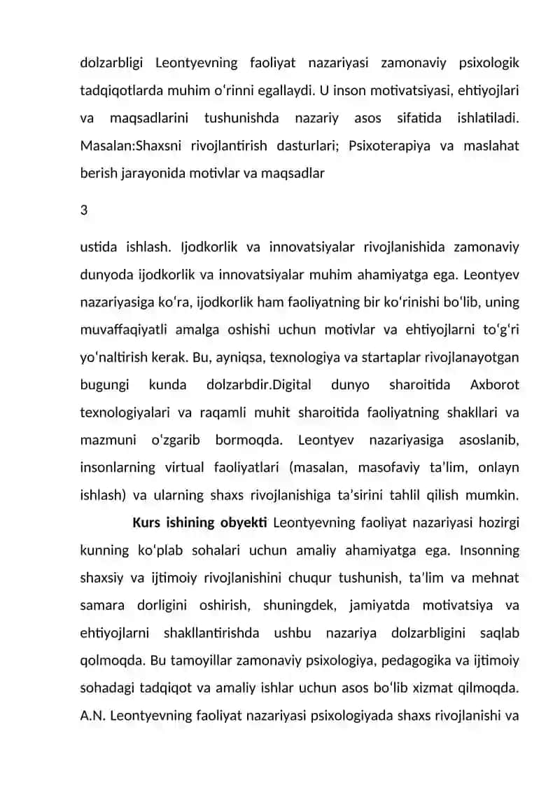 Leontyev Faoliyat nazariyasi 3