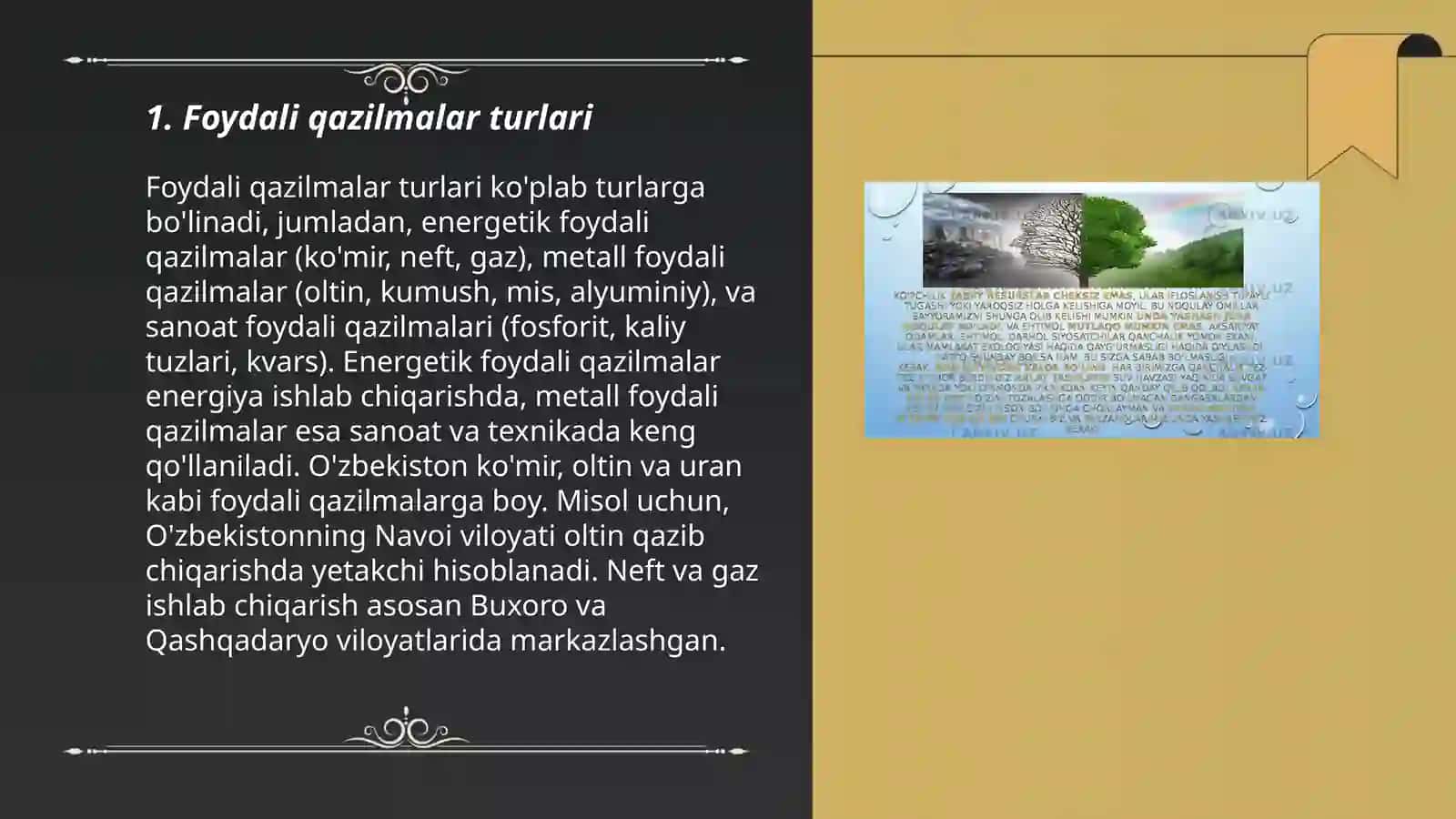 Foydali qazilmalar turlari 3
