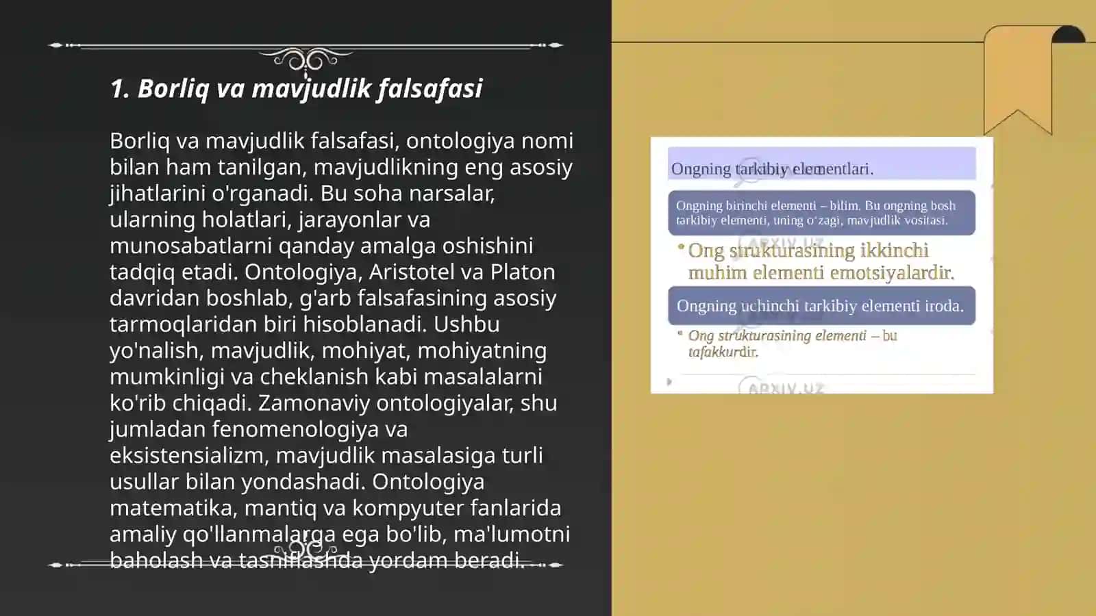 Borliq va mavjudlik falsafasi 3