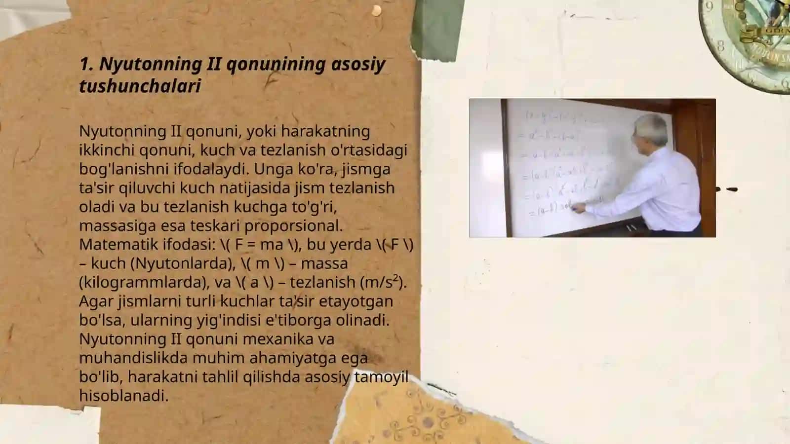 Nyutonning II qonunining qo‘llanilishi 3