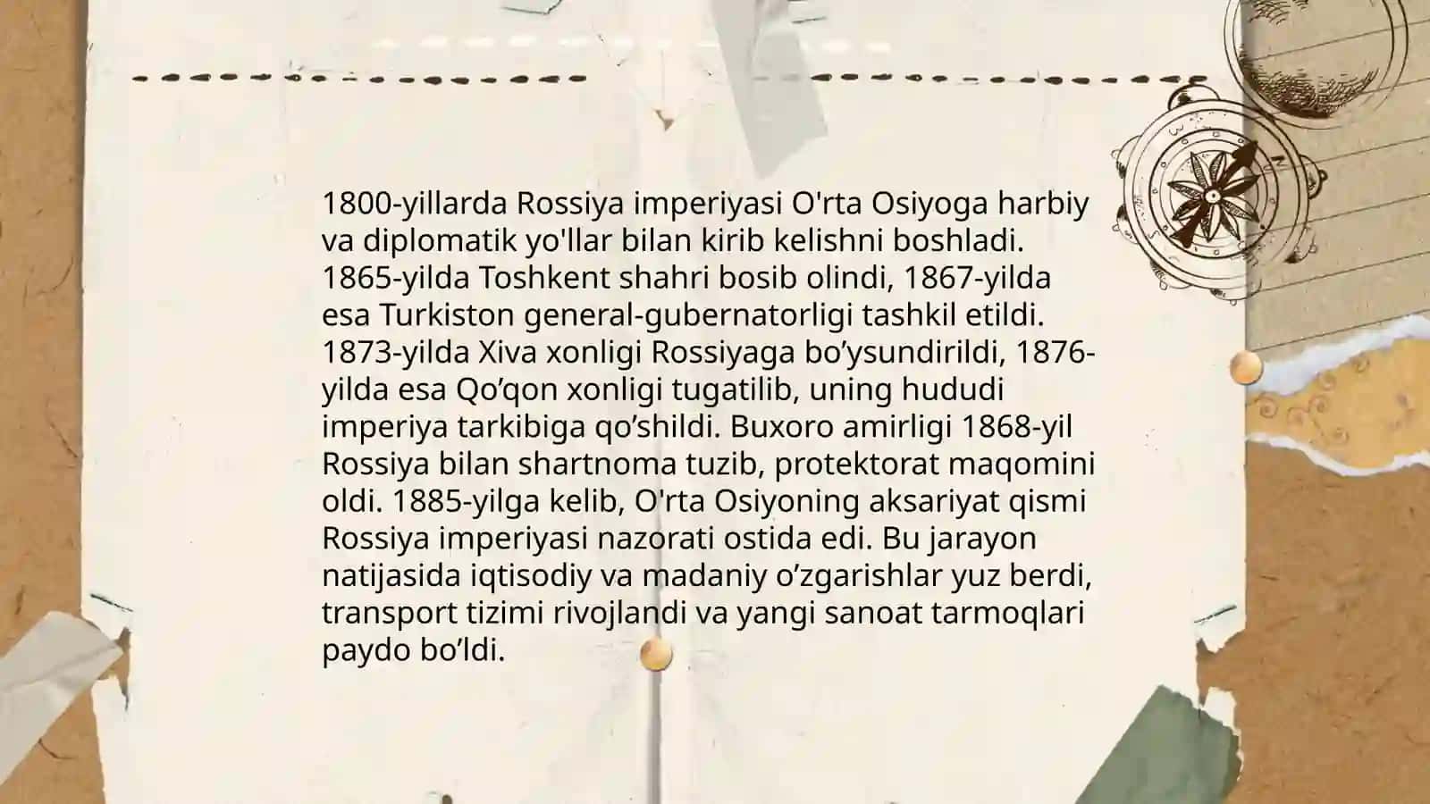 Chor Rossiyasining O'rta Osiyoga bosqini 3