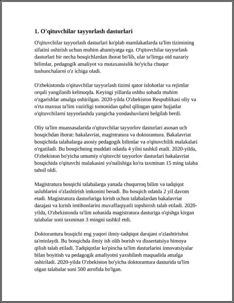 O'qituvchilar tayyorlash dasturlari 3