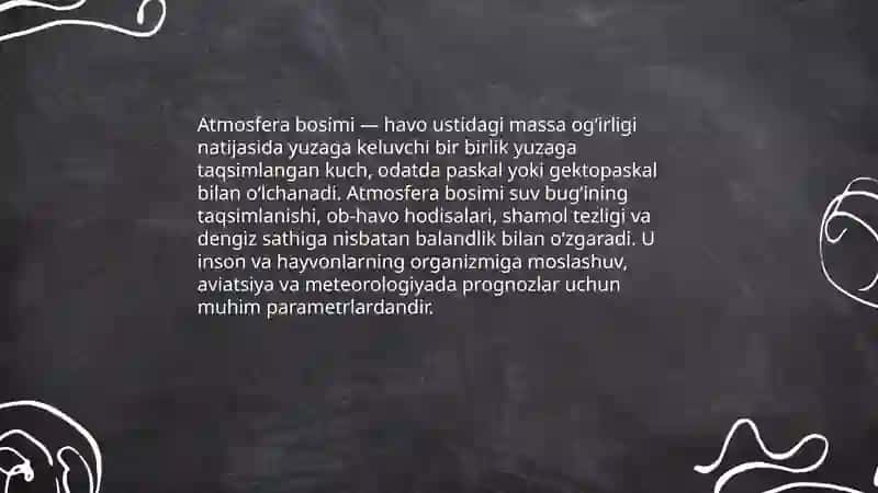Atmosfera bosimi 3