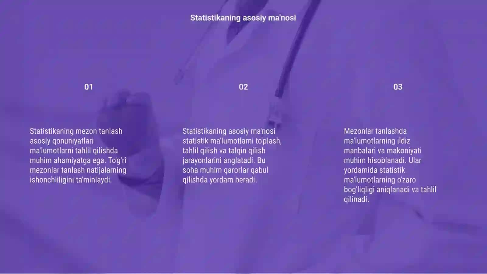 Statistikaning mezon tanlash asosiy qonuniyatlari 3
