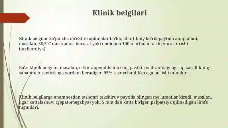 Klinik belgilari va tashxis 3