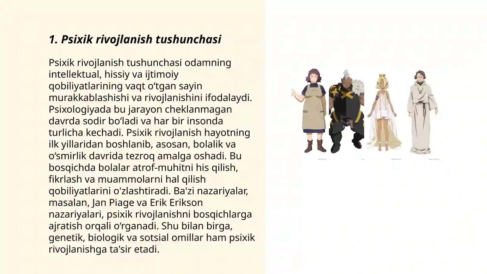 Psixik rivojlanish va uni davrlashtirish 3