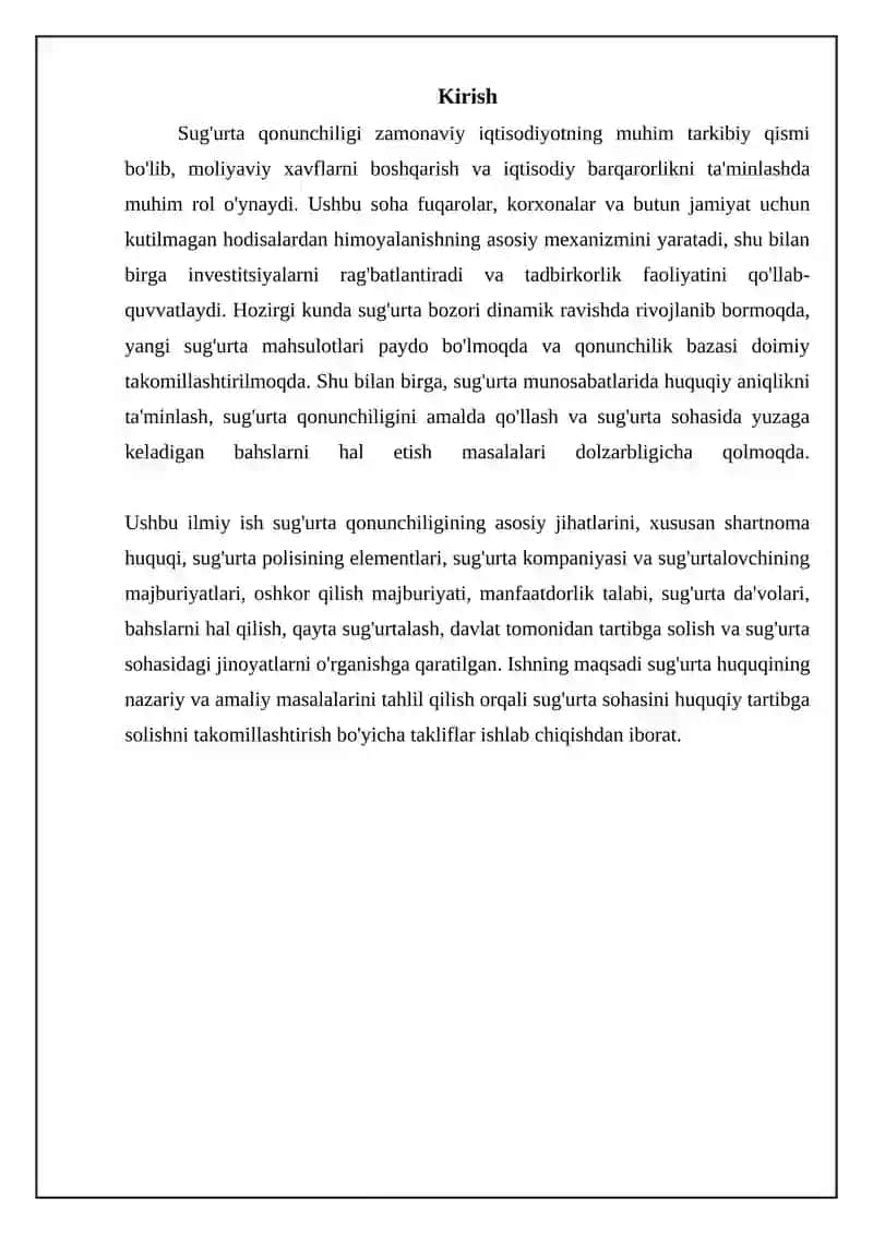 Sug'urtaning huquqiy asoslari 3