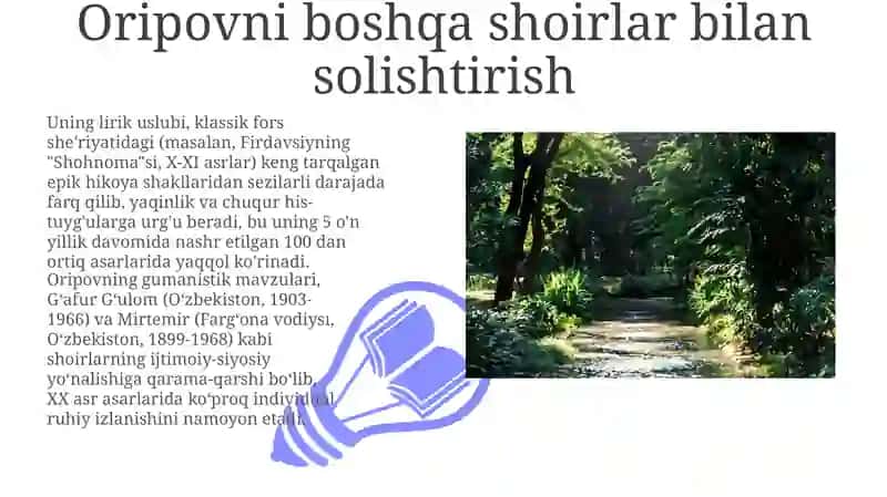 Oripovning gumanistik mavzulari 3