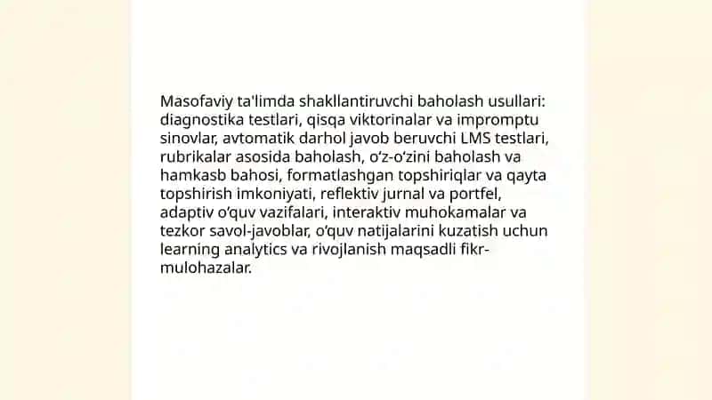 Masofaviy ta'limda baxolash tizimlari 3