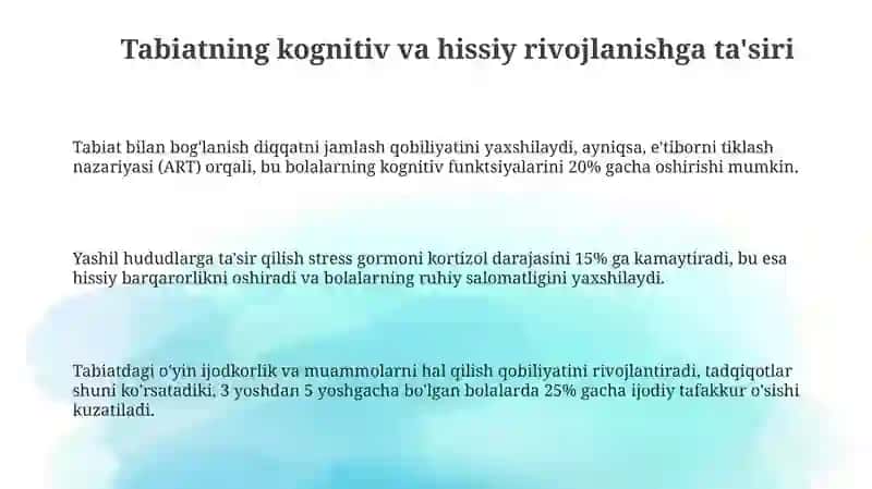 Tabiatning Insonrivojlanishi 3
