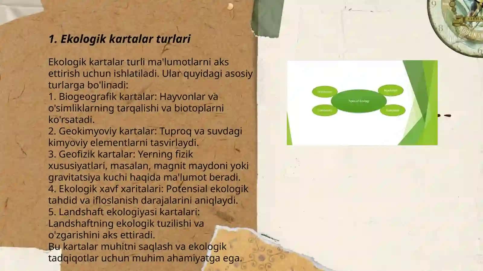 Ekologik kartalar tasnifi 3