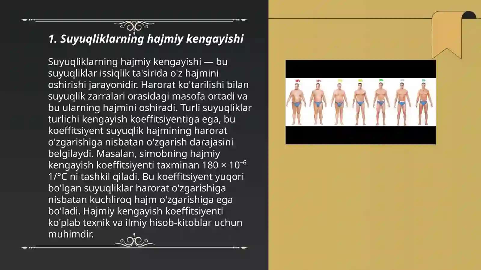 Suyuqliklarning hajmiy kengayishi 3