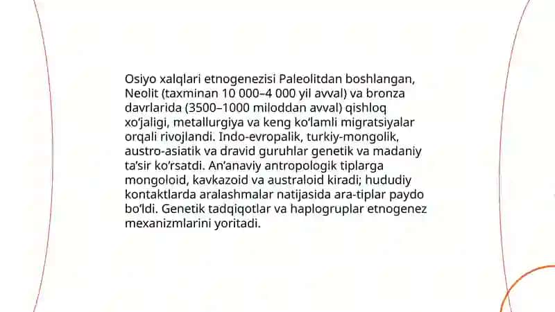 Osiyo xalqlari etnologiyasi 3