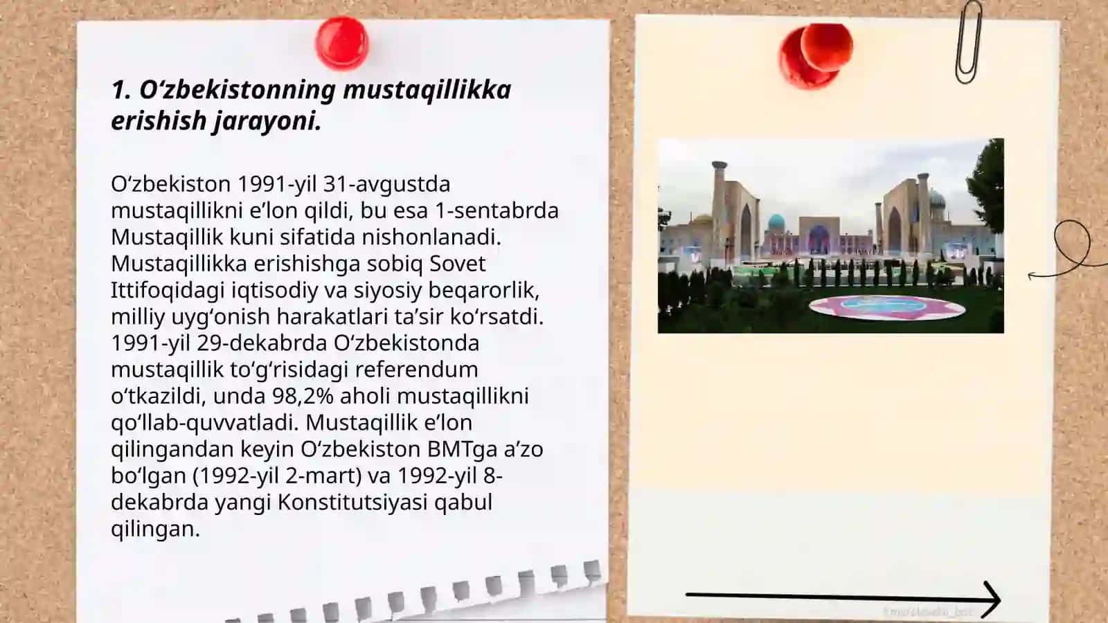 Mustaqil Oʻzbekiston Respublikasi tarixi 3