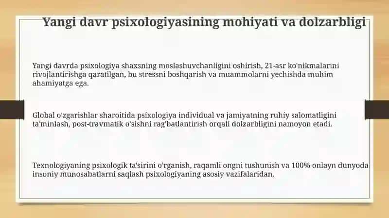 Yangi davr psixologiyasi 3