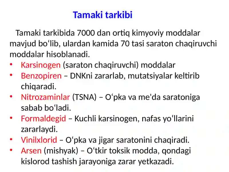 Tamakidagi benzopirenning o‘pkada neoplastik jarayonlar rivojlananishidagi ahamiyati 3