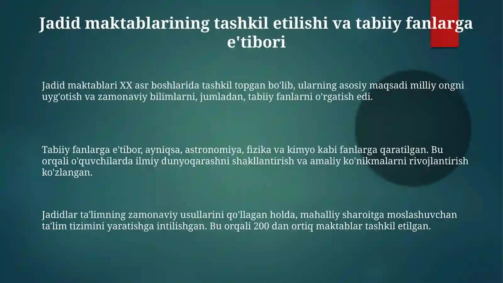 Jadid maktablari tabiiy fanlari 3