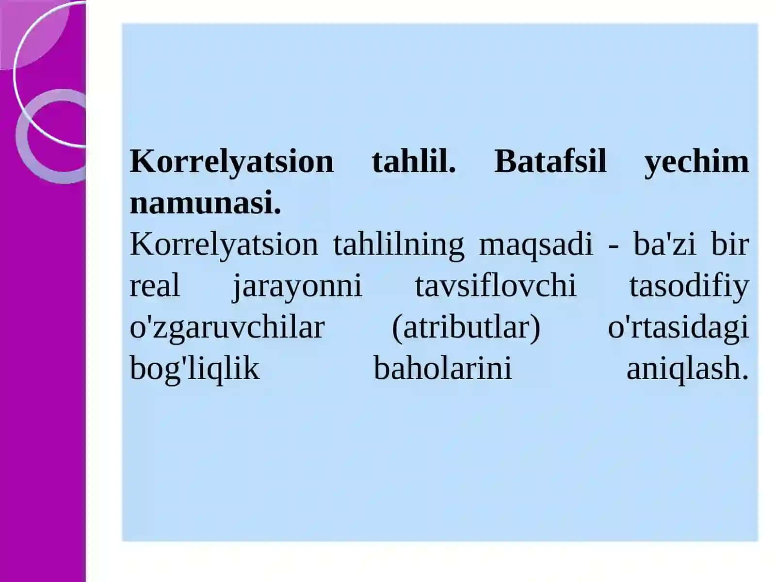 Korrelyatsion tahlil 3