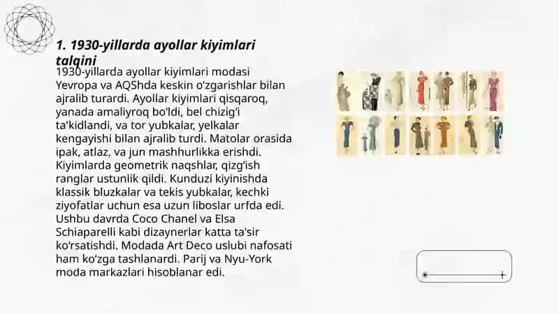 1930 yil modasi. "Katta dipressiya"ning modaga tasiri 3