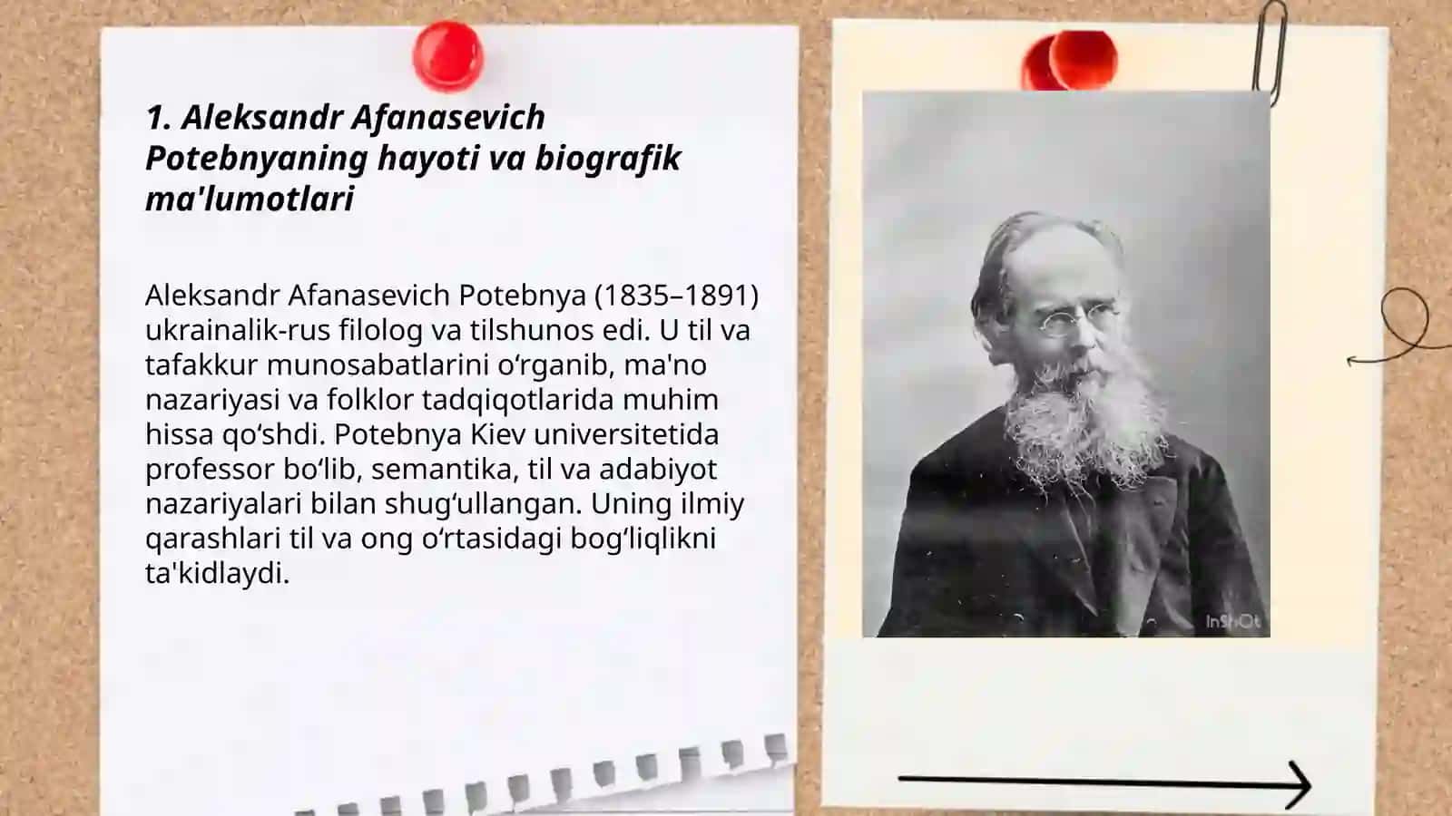 MAVZU:ALEKSANDRAFANASEVICHPOTEBNY 3