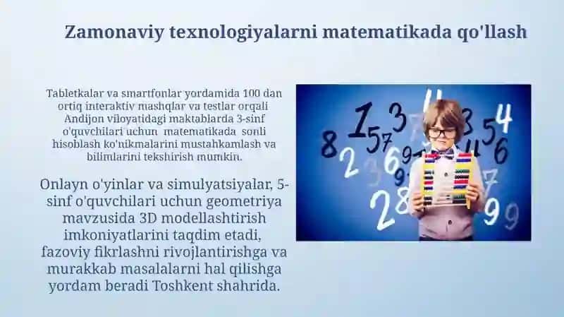 Zamonaviy texnologiyalarni matematikada qo'llash 3