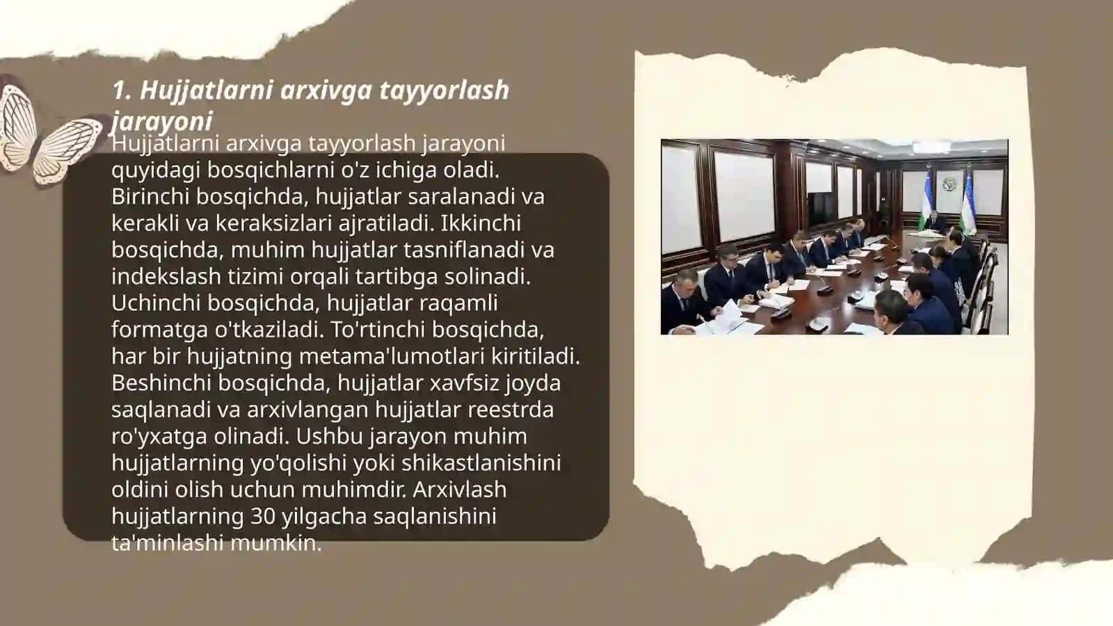 Hujjatlarni arxivga topshirish masalalari 3