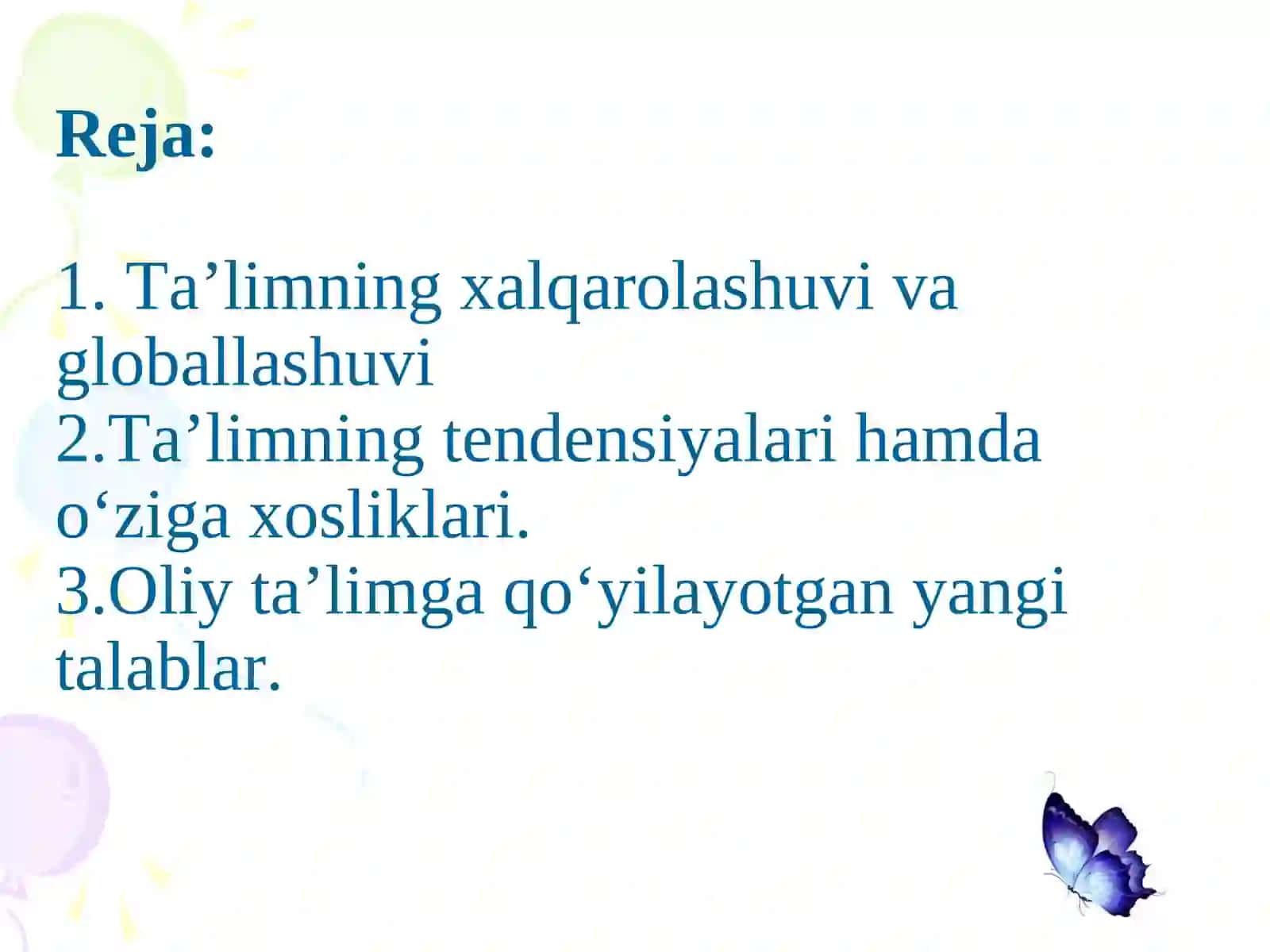 Tendensiyalar va zamonaviy yondashuvlar fani ta'limi 3
