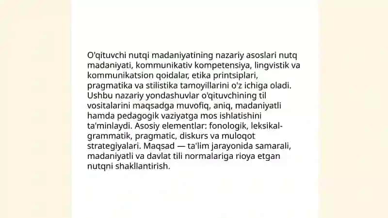 O'qituvchi nutqi madaniyatining nazariy asoslari 3