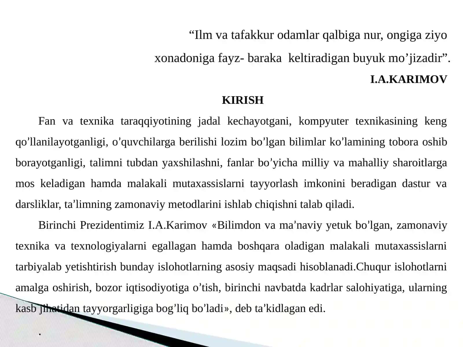 FOIZLAR VA UNI O’QITISH METODIKASI 3