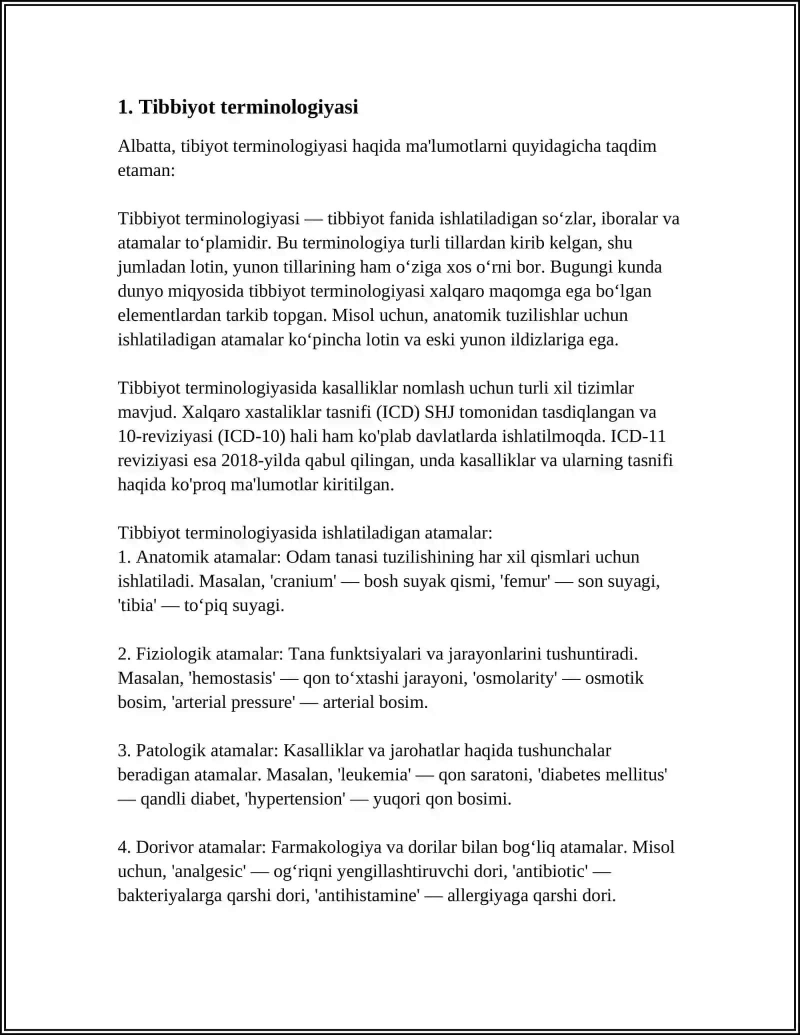 Mavzu: TIL VA TERMINOLOGIYA. MUTAXASSISLIK ATAMALARI LUG‘ATINI YARATISH, ULAR ISHTIROKIDA GAPLAR TUZISH 3