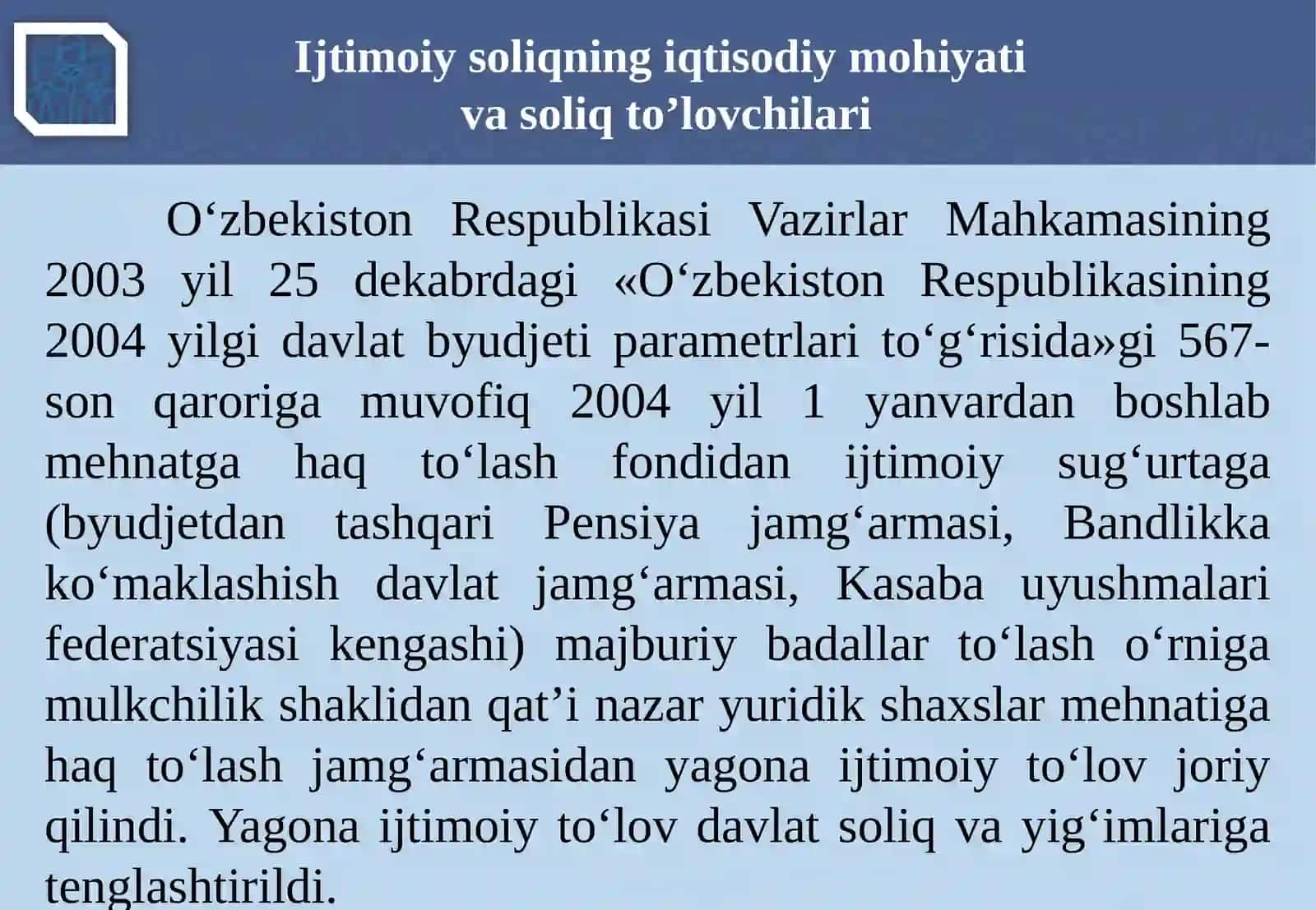 IJTIMOIY SOLIQ 3
