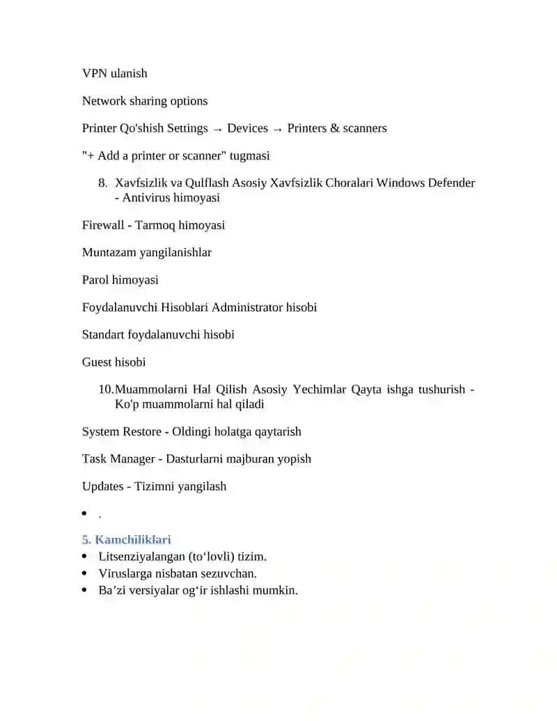 Windows operatsion tizimi tarixi va unda ishlash asoslari 3