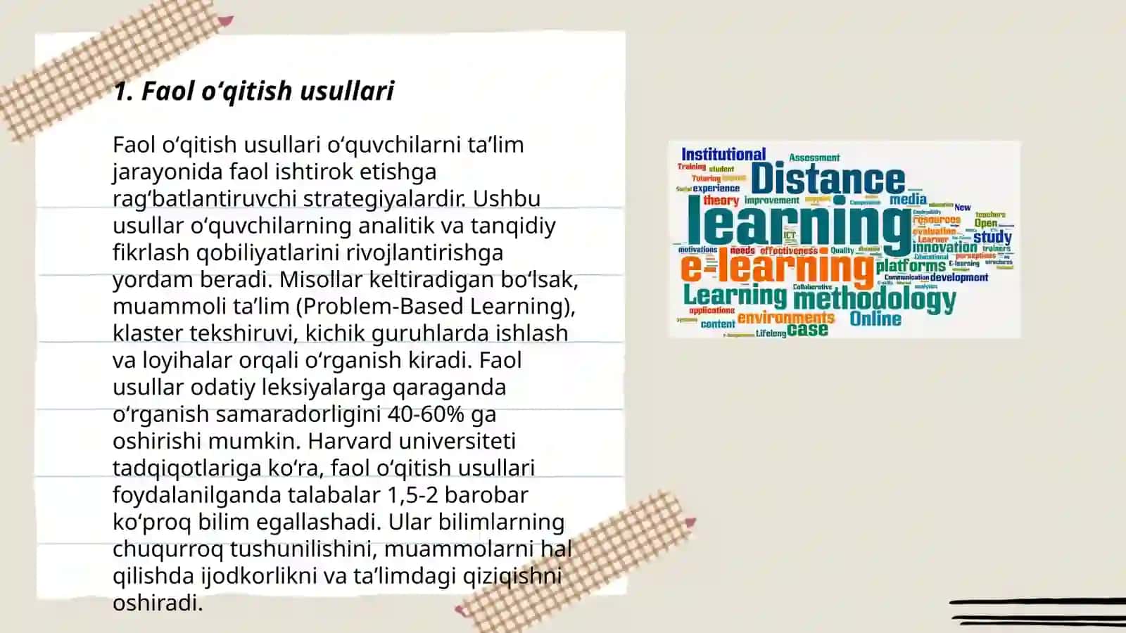 Faol oʻqitish usullari 3