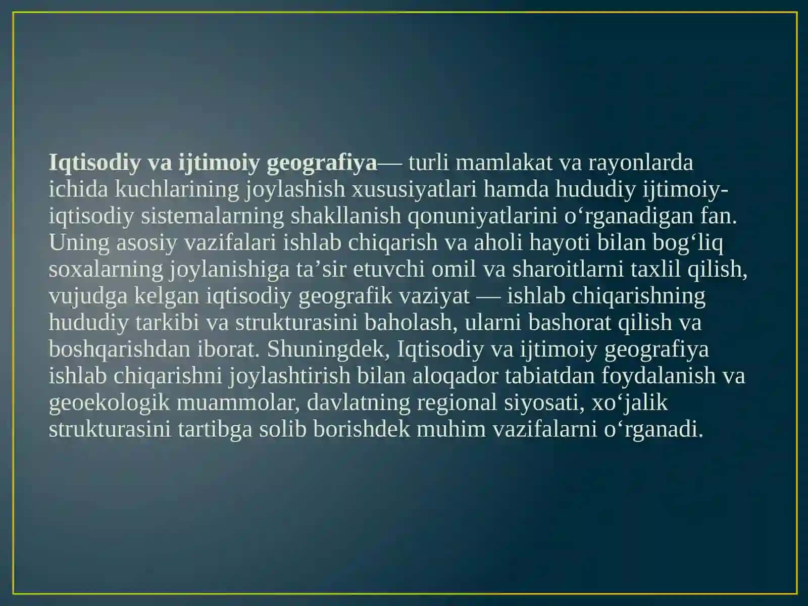 IQTISODIY VA IJTIMOIY GEOGRAFIYANING TADQIQOT USULLARI 3