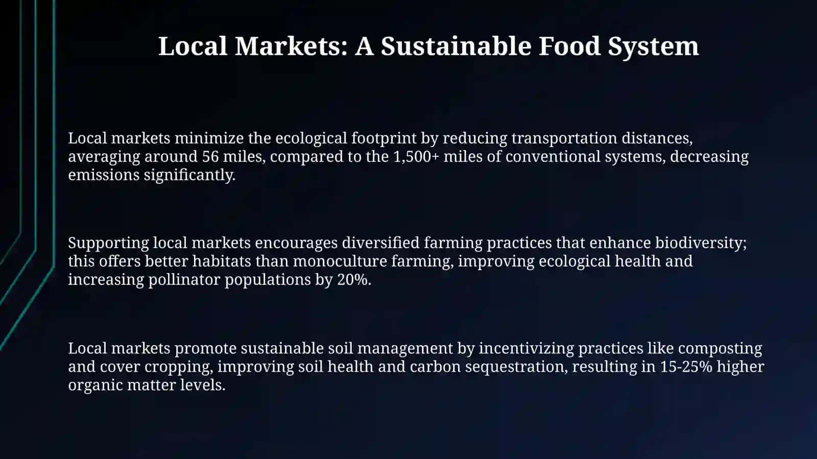 Local Markets and Ecological Issues 3