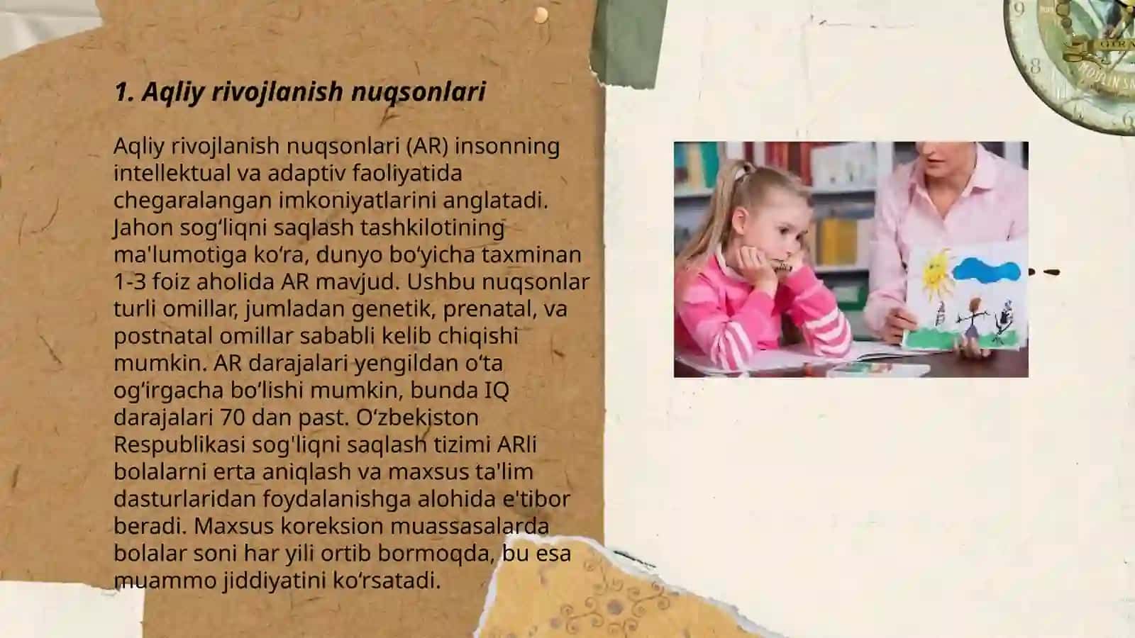 Aqliy rivojlanish nuqsonlari 3