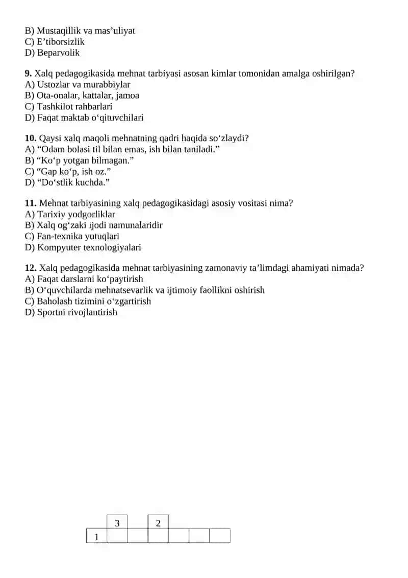 Xalq pedagogikasida mehnat tarbiyasi 3