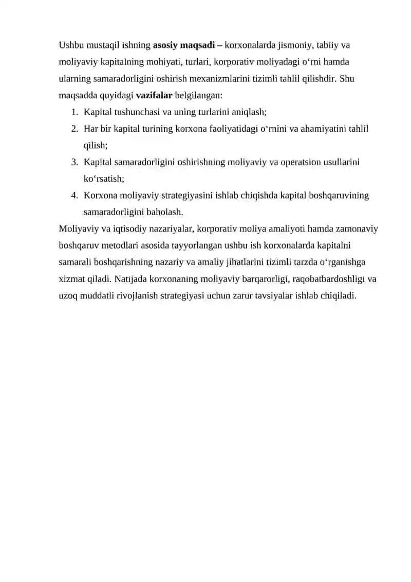 Korxonalarda moliya va korporativ moliya 3