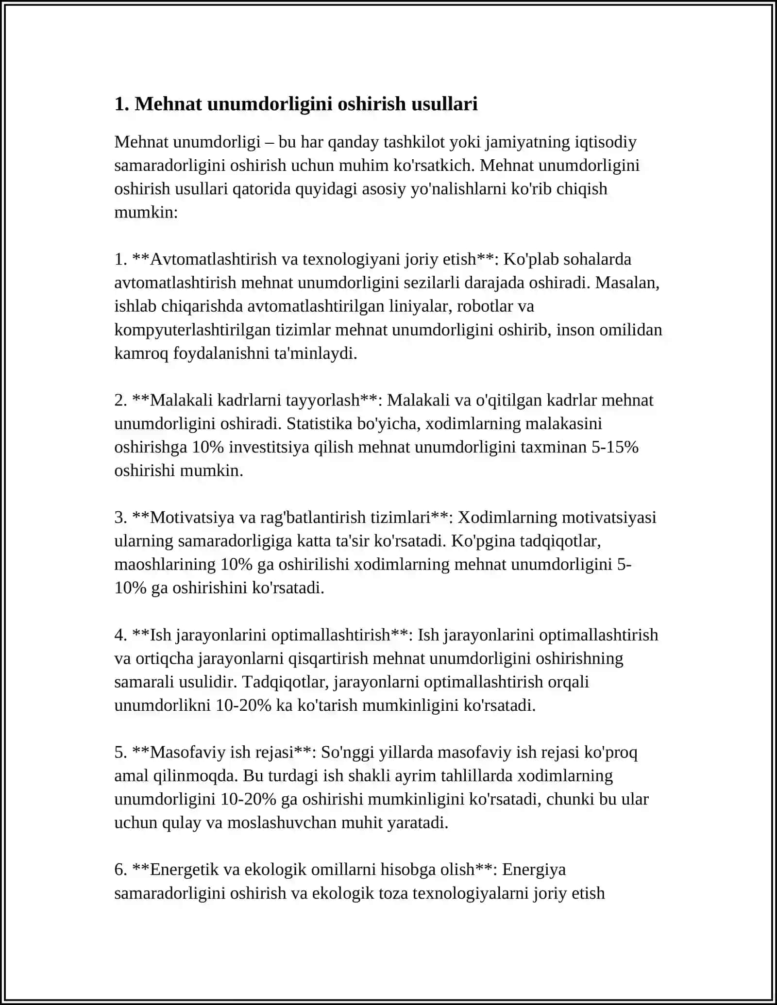 MEHNAT UNUMDORLIGI 3
