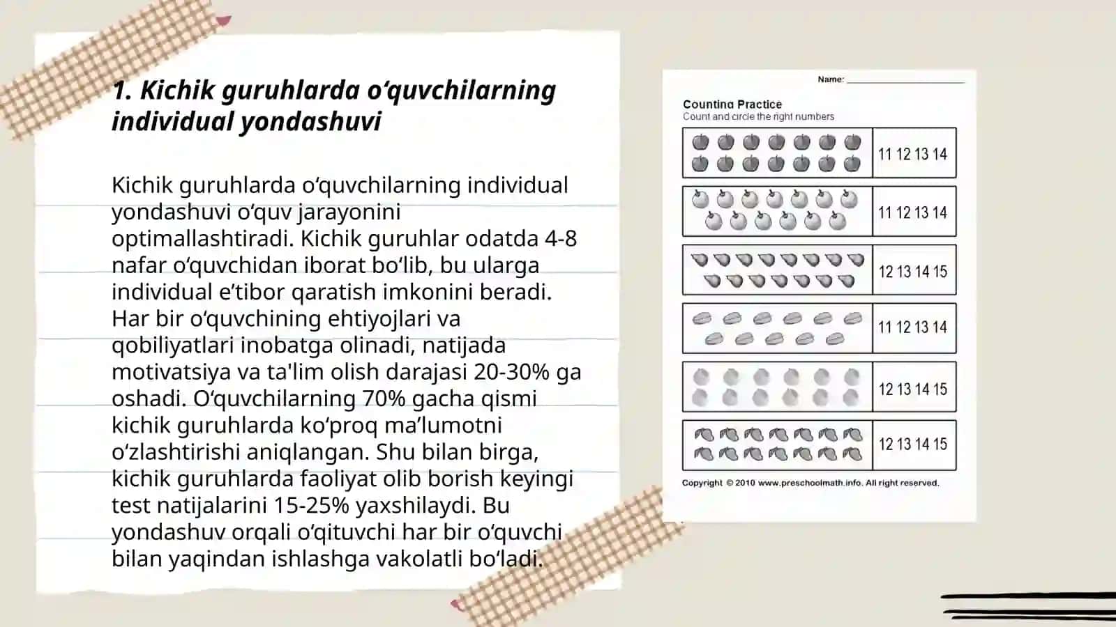Kichik guruhlarda ishlashning afzalliklari 3