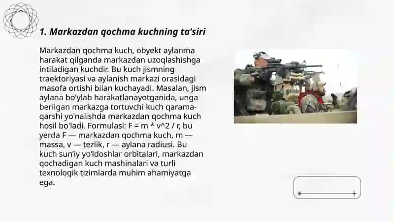 Aylanuvchi sanoq tizmidagi inertsiya kuchlari 3