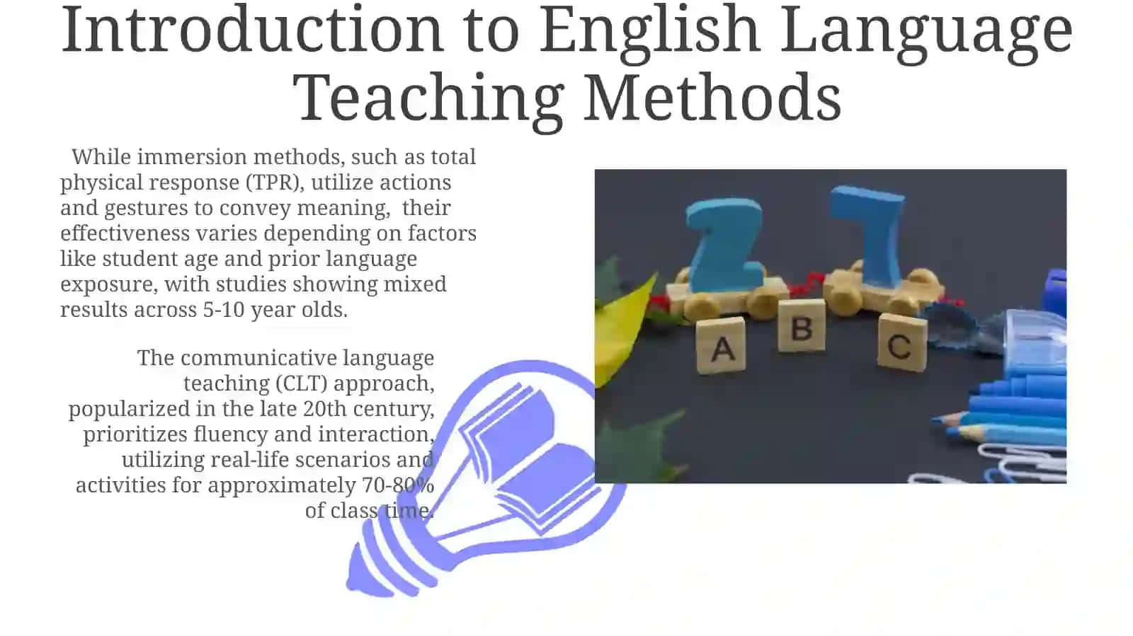 Introduction to English Language Teaching Methods 3