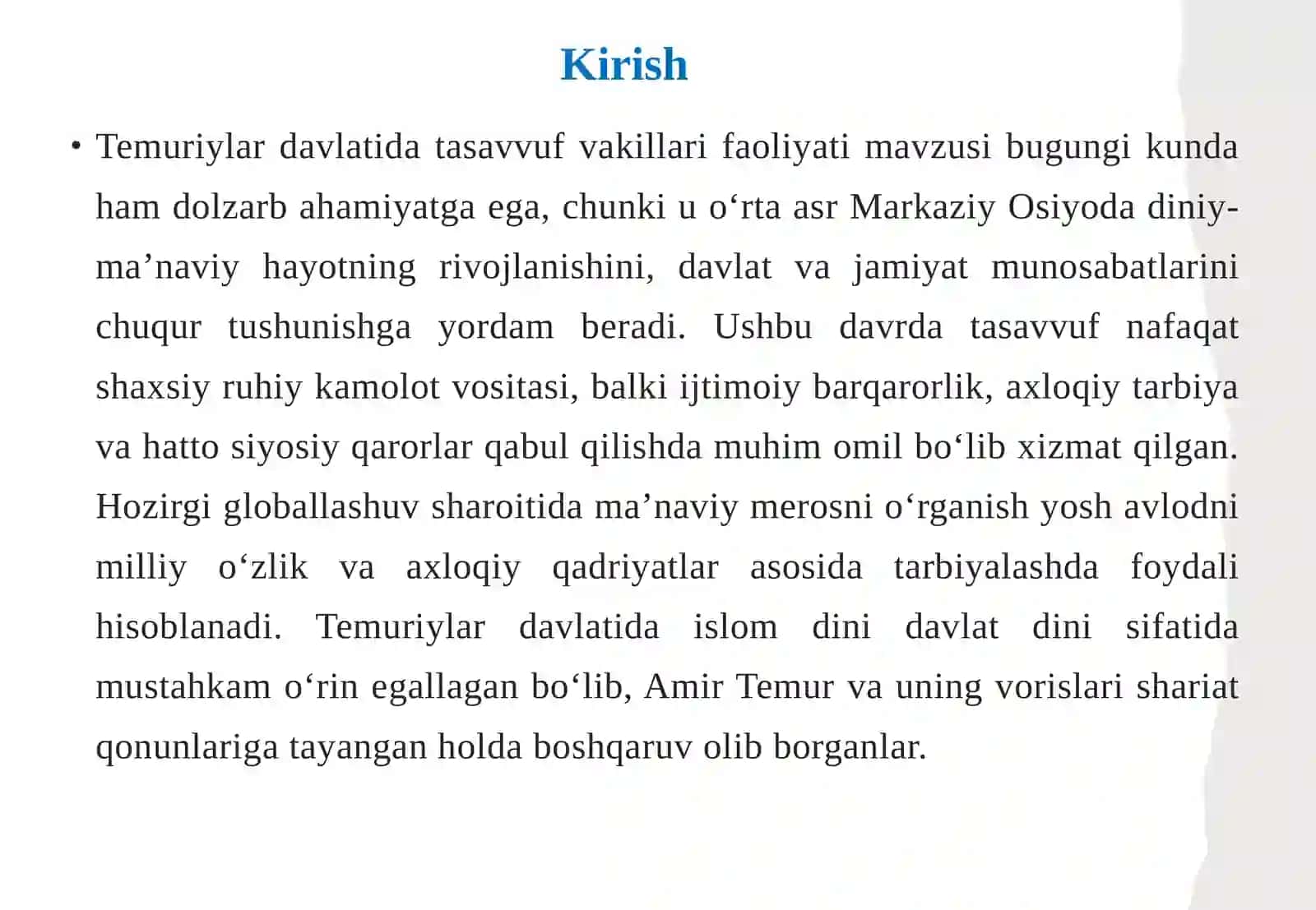 Temuriylar davlatida tasavvuf vakillari faoliyati 3