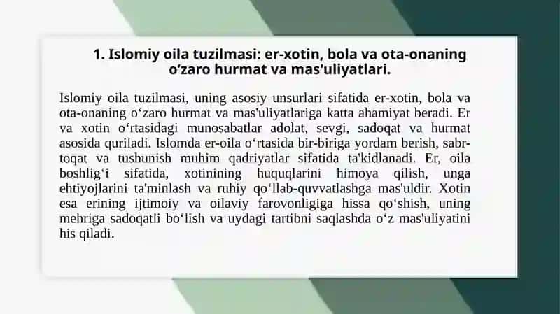 Islomiyoila tuzilmasi 3
