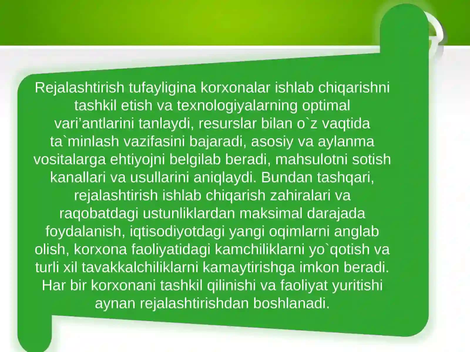 Sanoat korxonalarida rejalashtirish 3